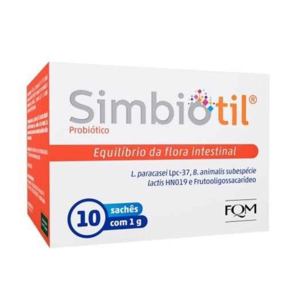 Simbiotil Probiótico 10 sachês de 1 gr