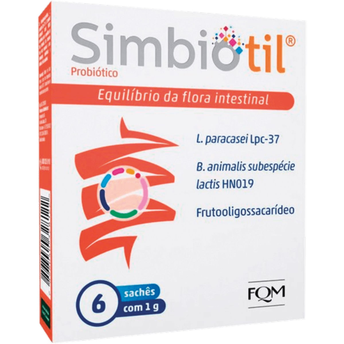 Simbiotil Probiótico 6 sachês de 1 gr