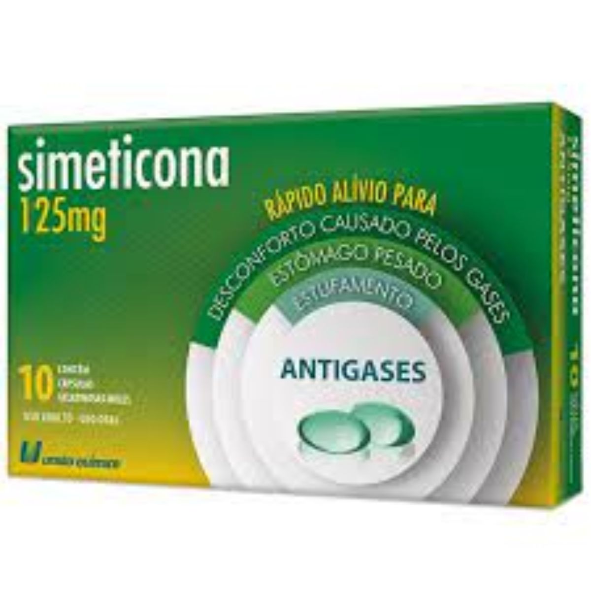 Simeticona 125 mg União Quimíca Cápsulas 10 Cápsulas