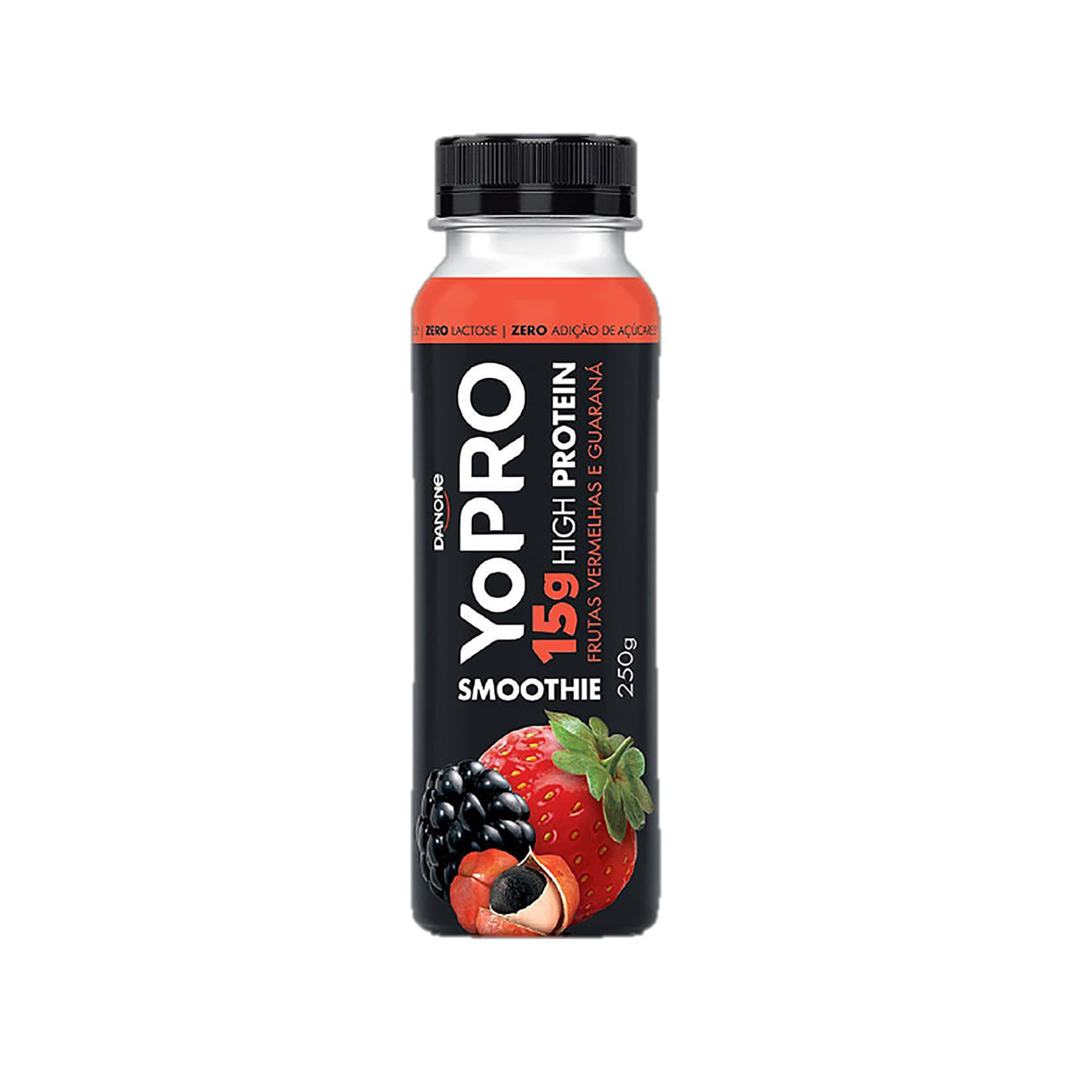 Smoothie Desnatado Yopro Guaraná e Frutas Vermelhas com Frutas e Proteína 250g