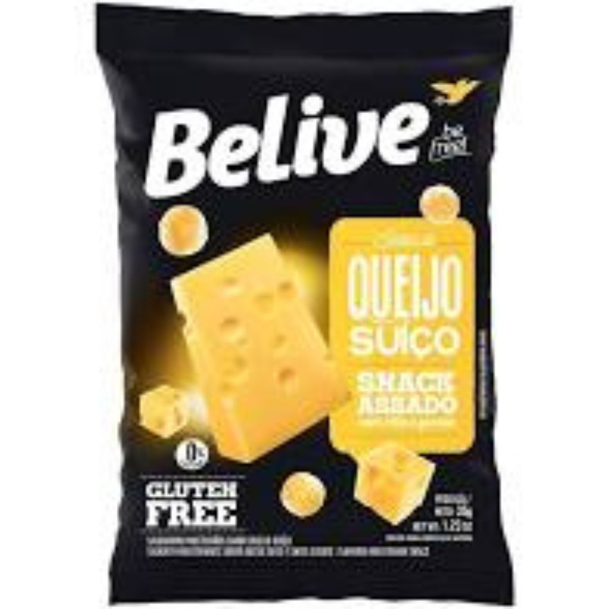 Snack Arroz Sem Glúten Belive Queijo Suíço 35 g