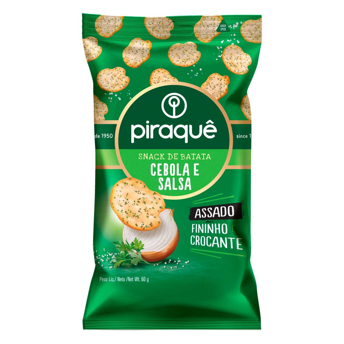 Snack de Batata Cebola e Salsa Piraquê 60g