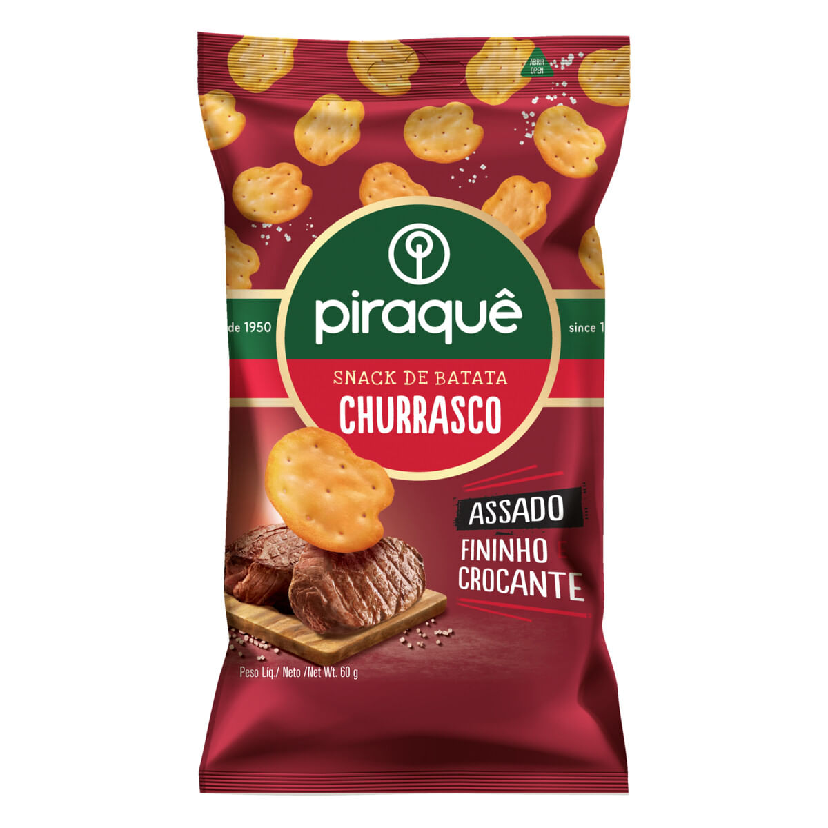 Snack de Batata Churrasco Piraquê 60g