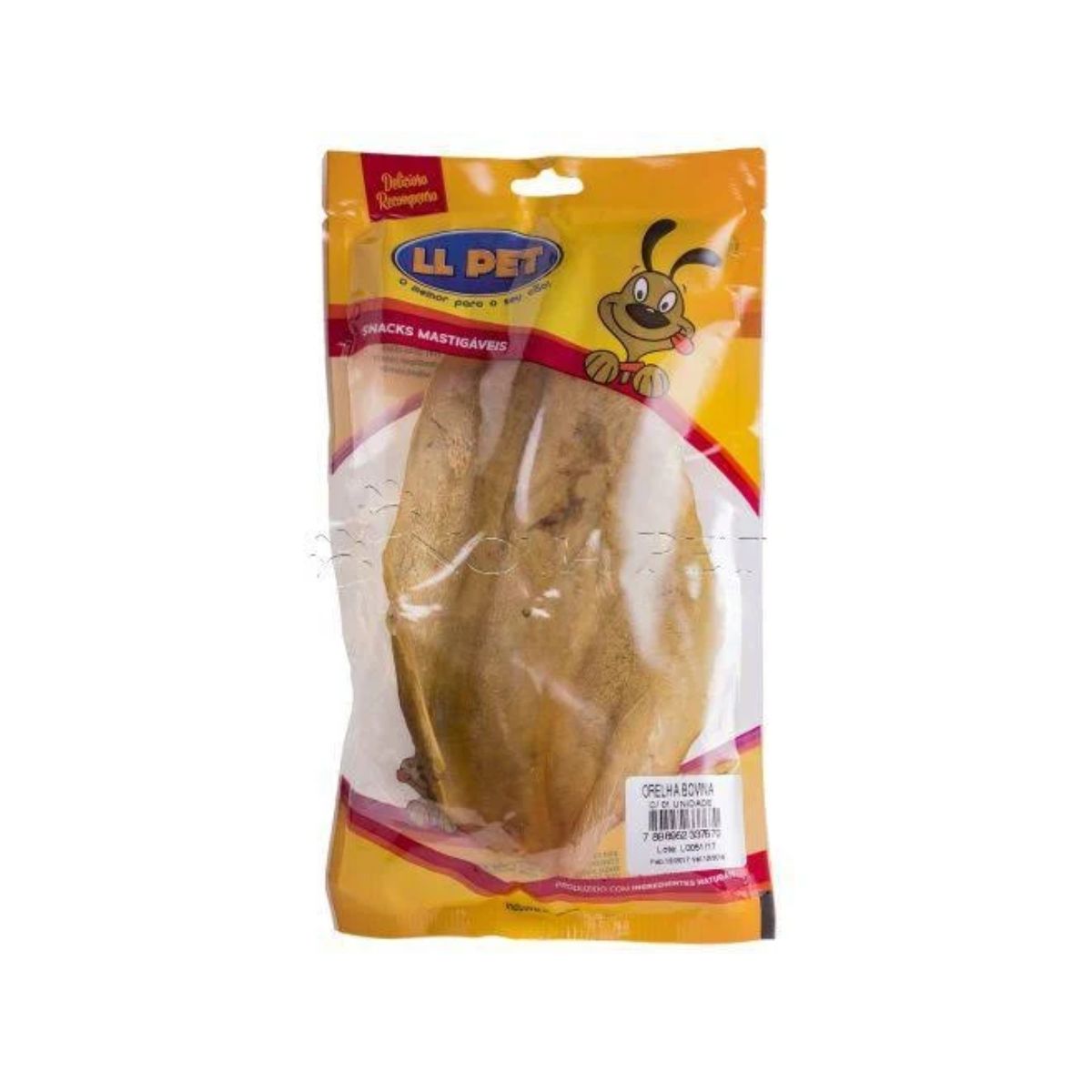 Snack Natural Orelha Bovina 1 Unidade LL Pet