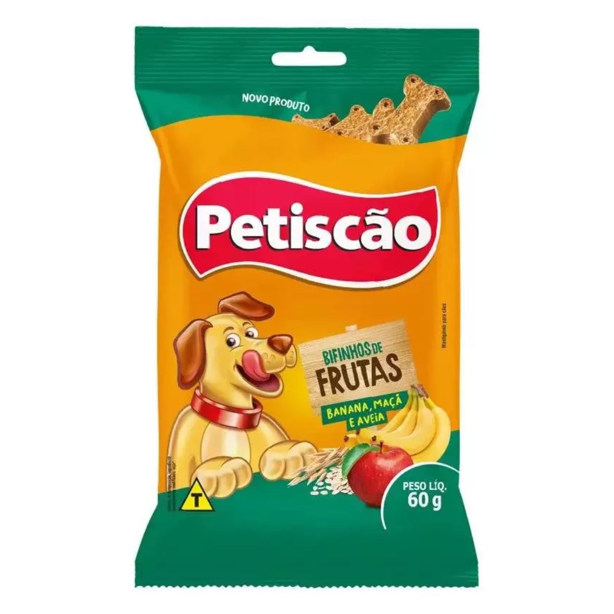 Bifinho para Cães Adultos e Filhotes Petiscão Sabor Frutas 60g