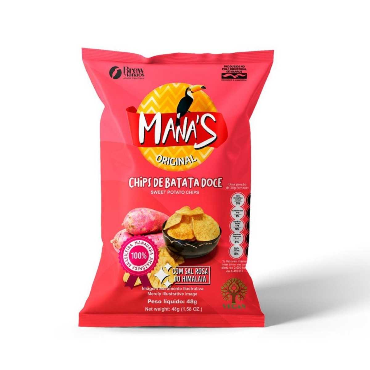 Chips de Batata Doce Manas 48 g