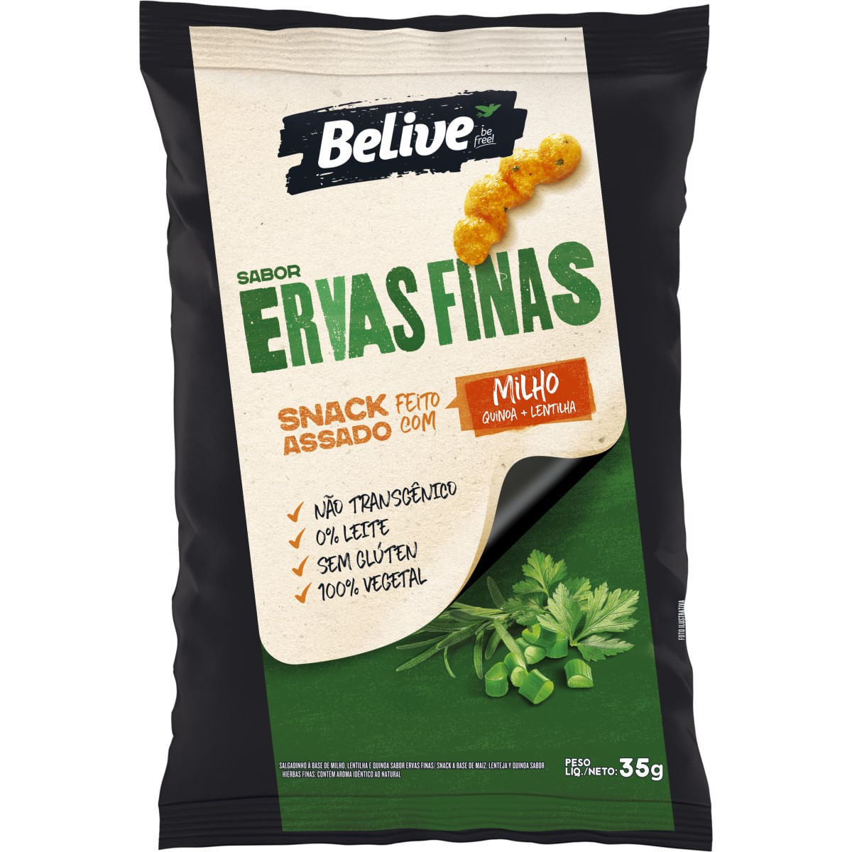 Snacks de Milho Belive Ervas Finas 35 g