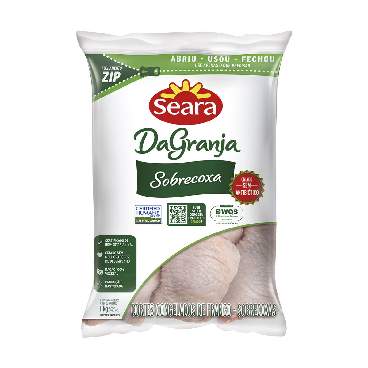 Sobrecoxa de Frango Congelada Seara 1Kg