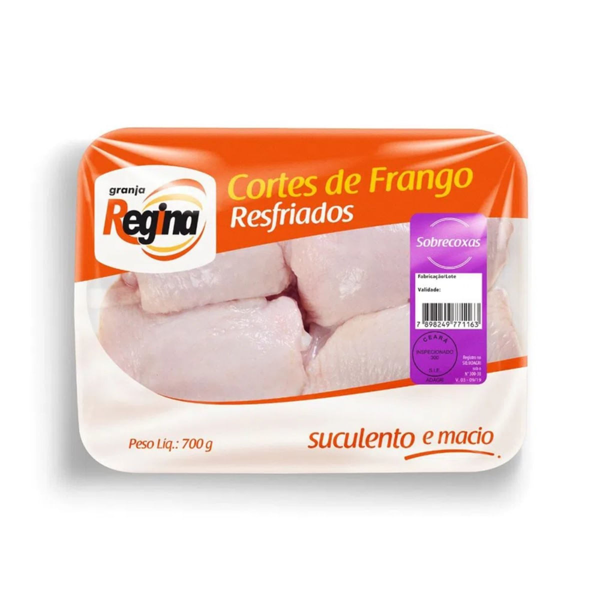 Sobrecoxa de Frango Resfriada Granja Regina 700 g