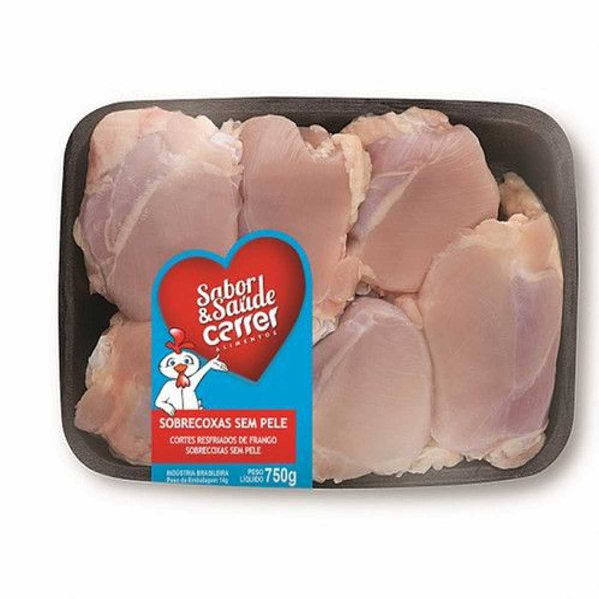 Sobrecoxa de Frango Sem Pele Carrer 750 g