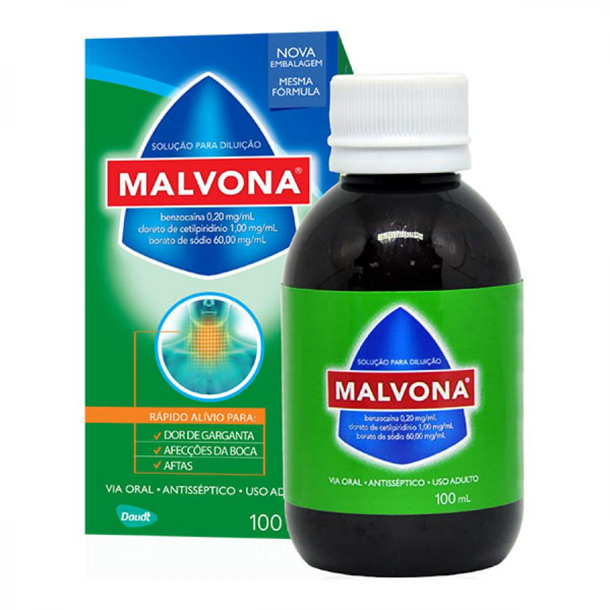 Solução Antisséptica Bucal Malvona 100 ml