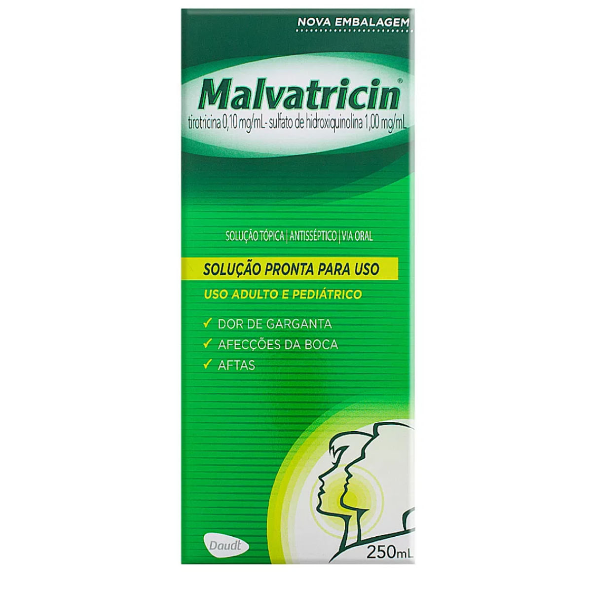 Solução Antisséptica Oral Malvatricin 250 ml