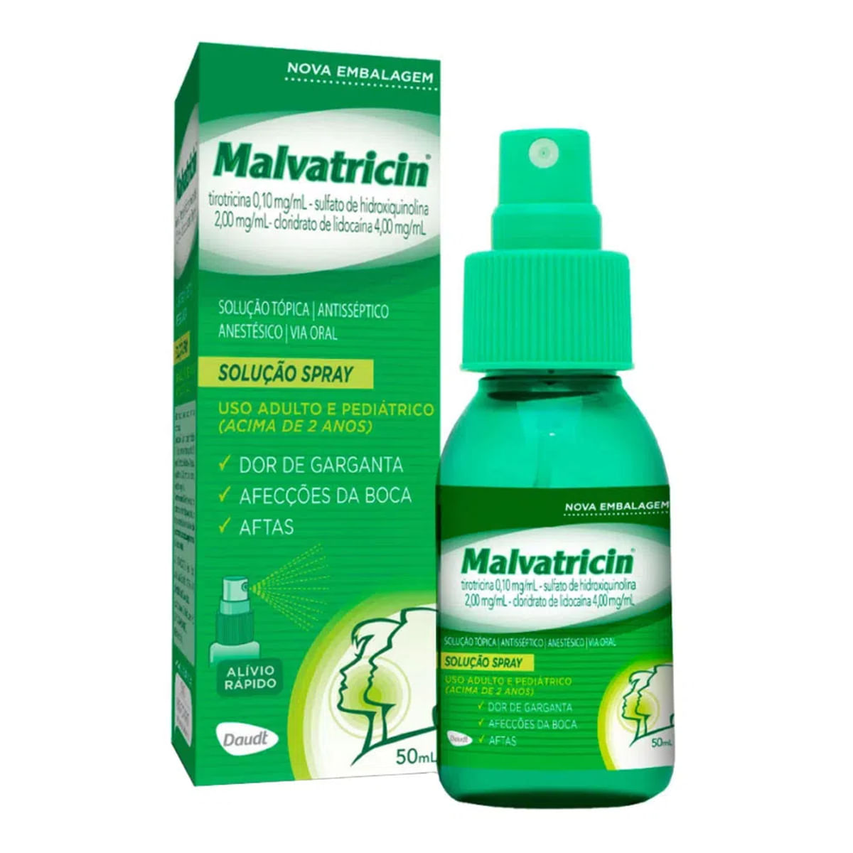 Solução Spray Malvatricin 50 ml