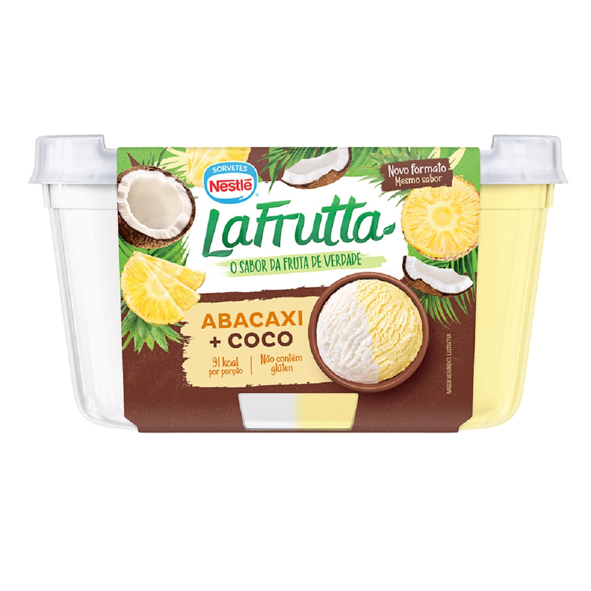 Sorbet Abacaxi e Coco La Frutta Pote 1 L