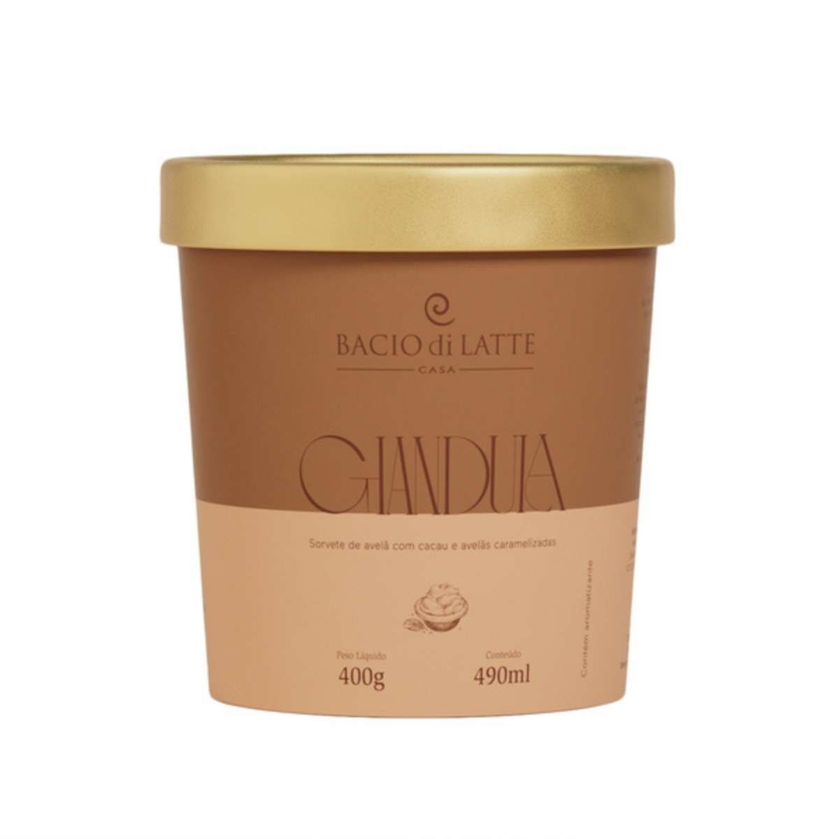 Sorvete Gianduia Bacio Di Latte 490 ml