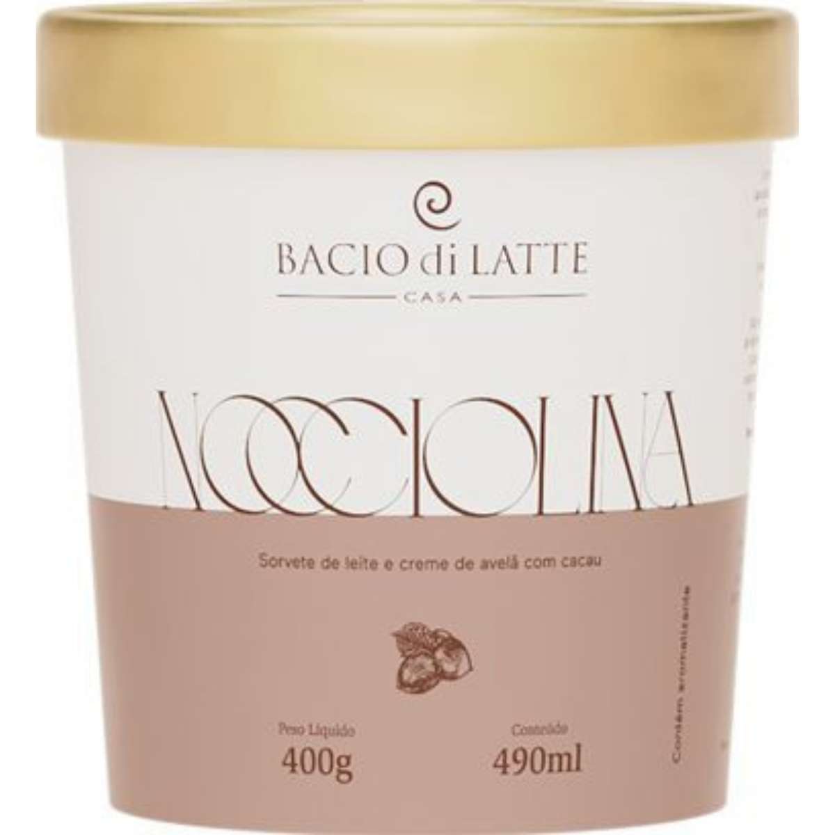 Sorvete Nocciolina Bacio Di Latte 490 ml