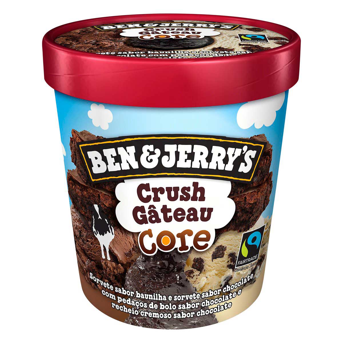 Sorvete Sabor Crush Gâteau Ben &amp; Jerry&apos;s Core 458ml