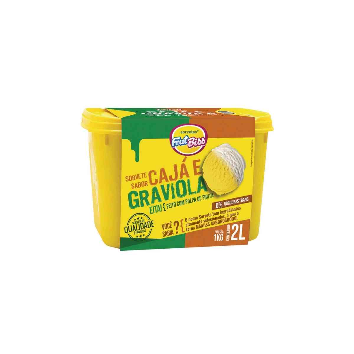 Sorvete Frutbiss Graviola E Caja 2 L