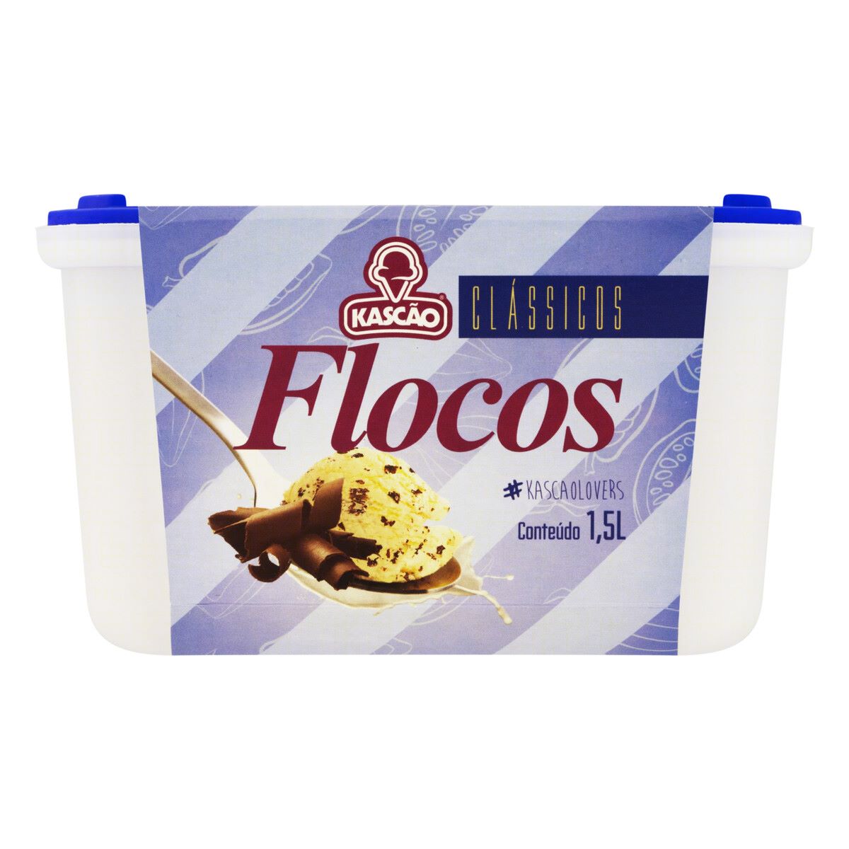 Sorvete Flocos Kascão Clássicos 1,5 Litros