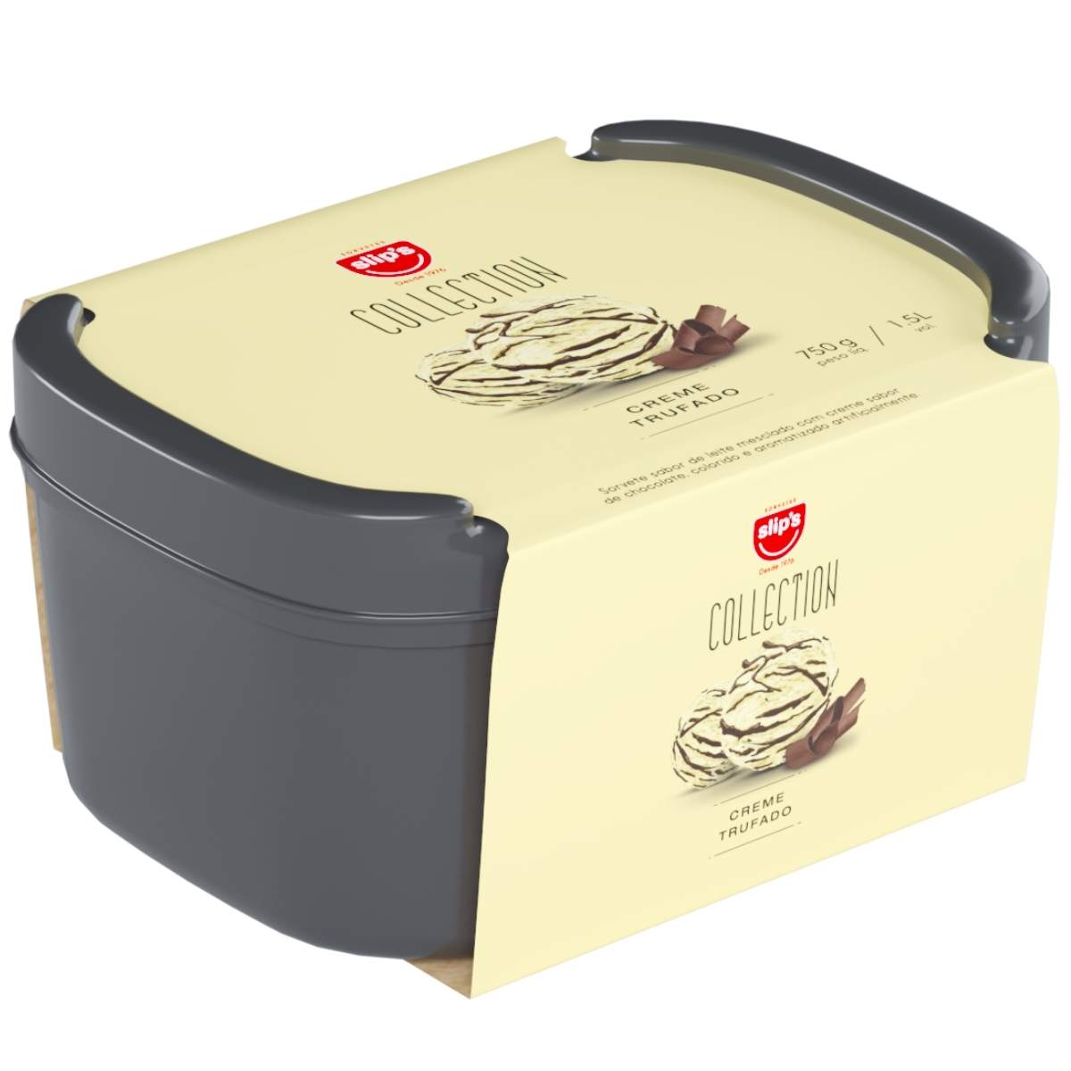 Sorvete Slips Creme Trufado Pote 1500 ml