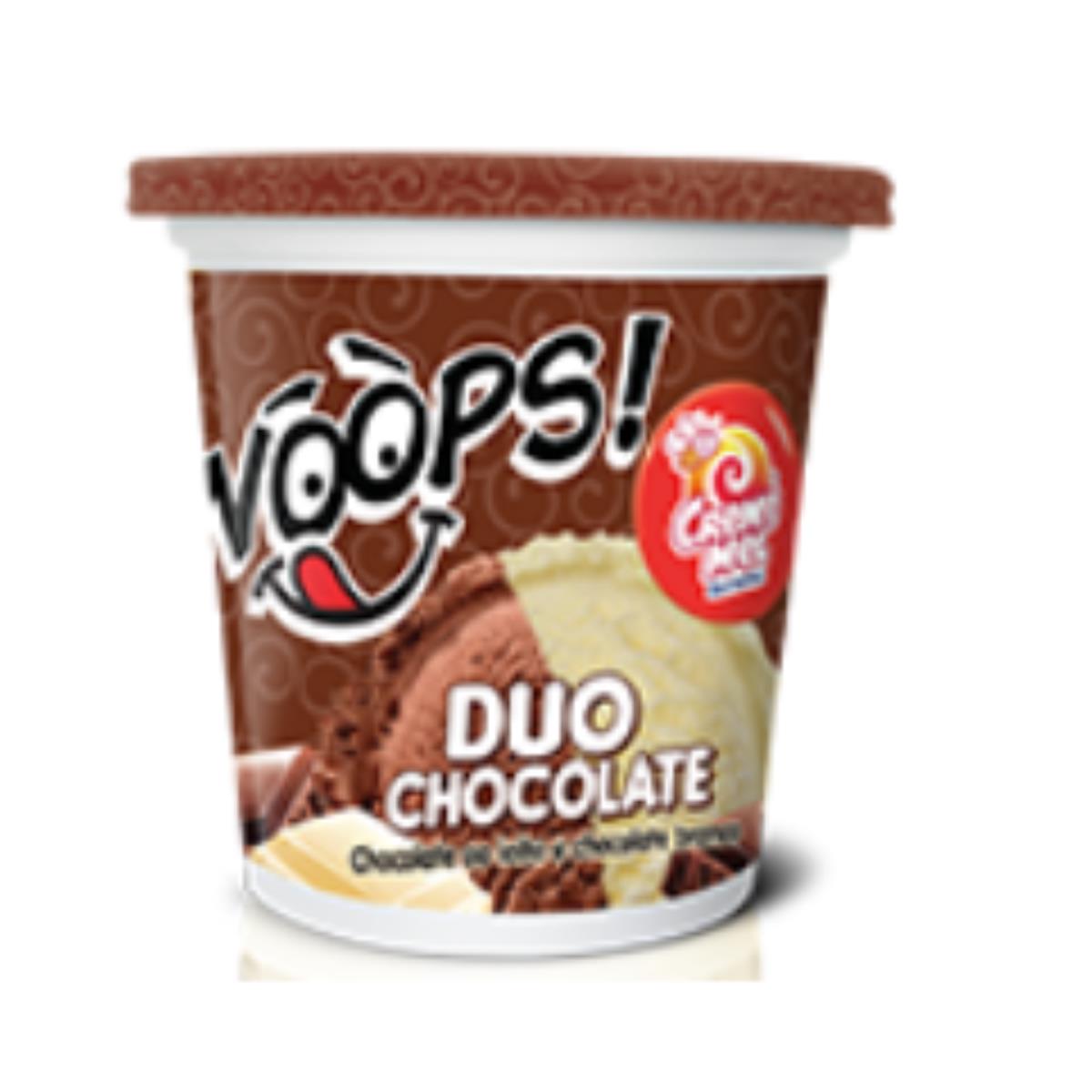 Sorvete Woops Creme Mel Duo Choc Pote 185 g