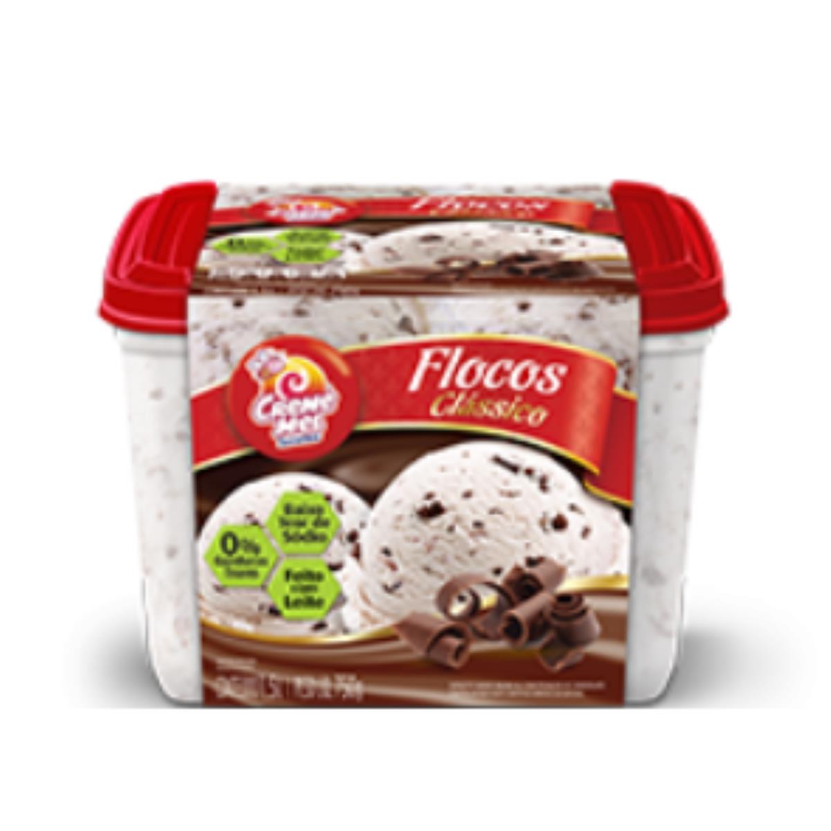 Sorvete Woops Creme Mel Flocos Pote 185 g