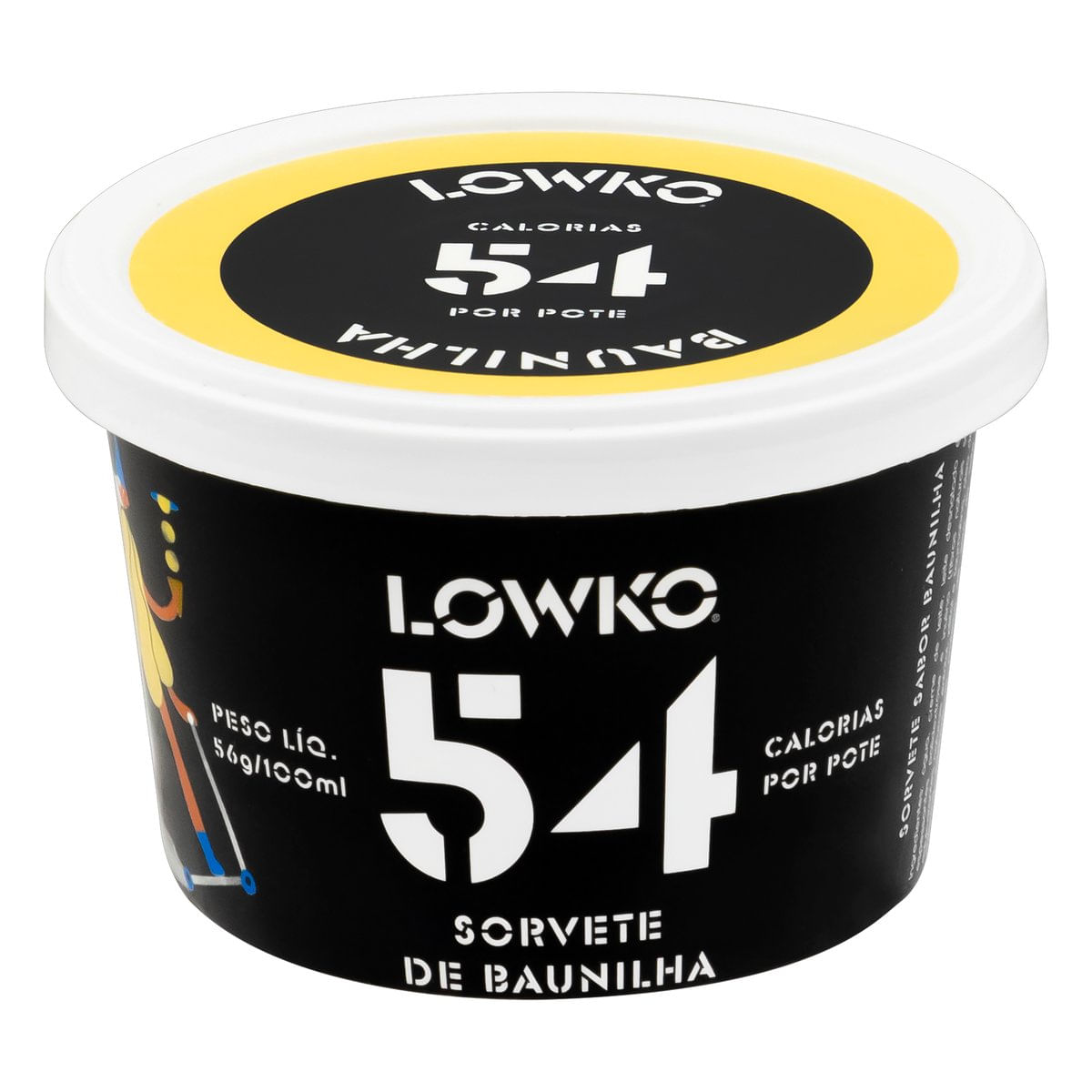 Sorvete Baunilha Lowko Pote 100 ml