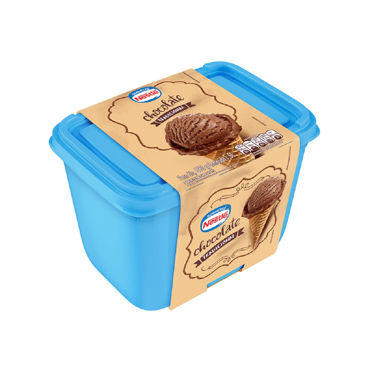 Sorvete Chocolate Tradicional Nestlé Pote 1,5 L