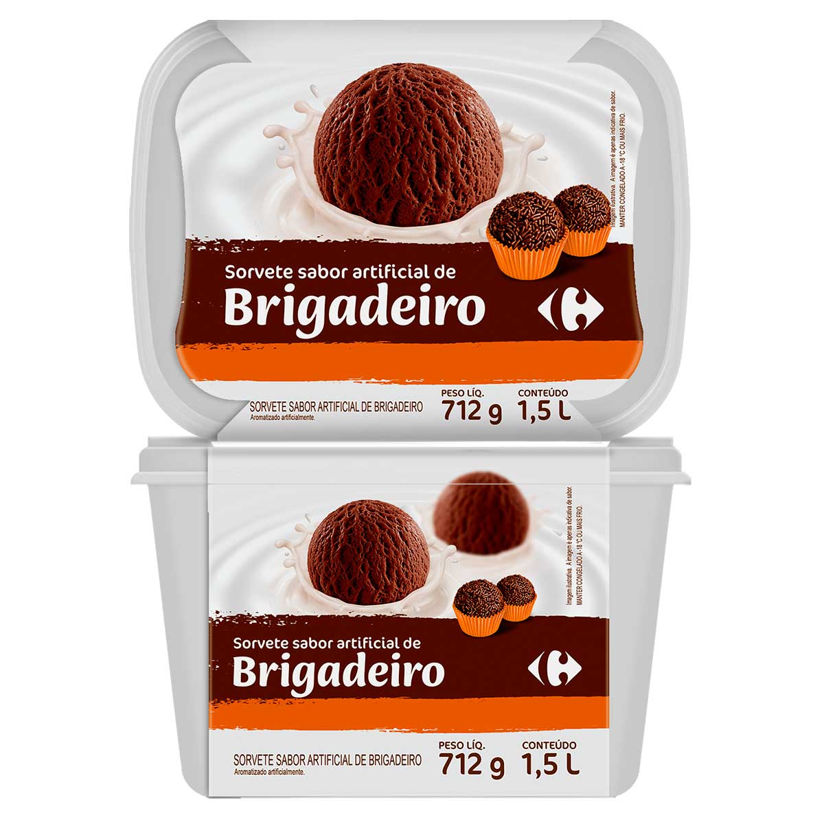 Sorvete de Brigadeiro Carrefour 1,5L