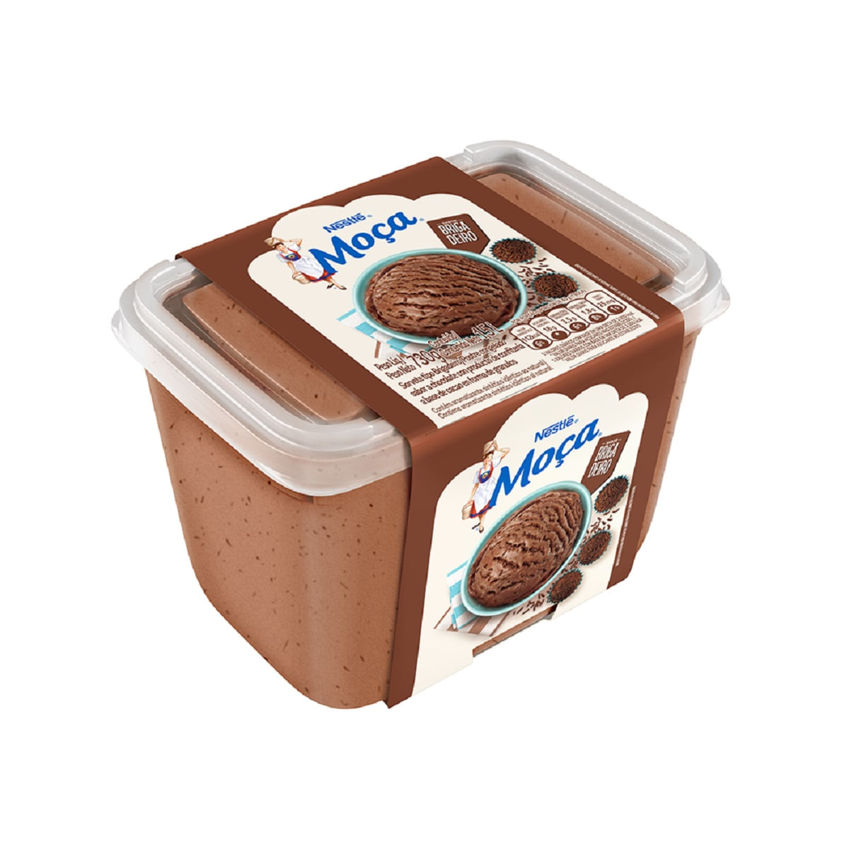 Sorvete de Brigadeiro Moça Nestlé 1,5 Litros