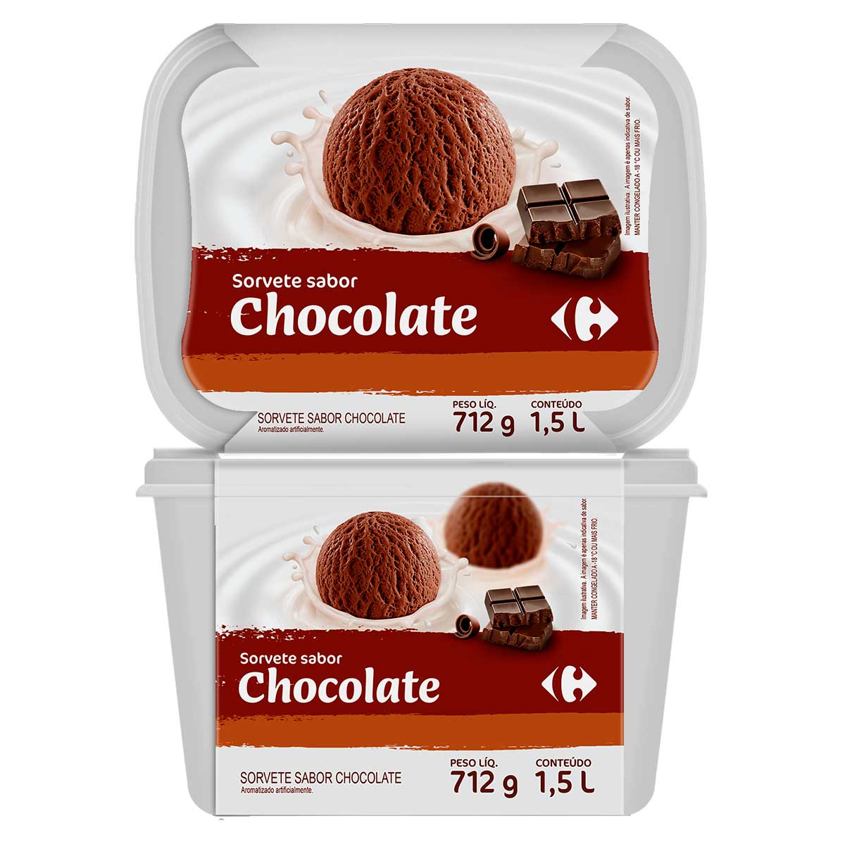 Sorvete de Chocolate Carrefour 1,5L