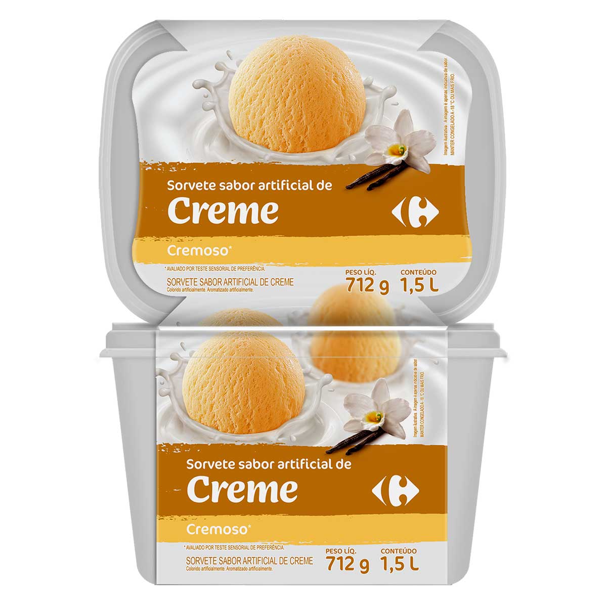 Sorvete de Creme Carrefour 1,5L