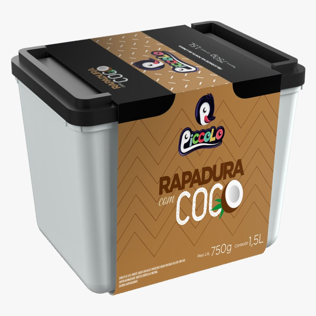 Sorvete Piccolo Rapadura com Coco Pote 1,5 L