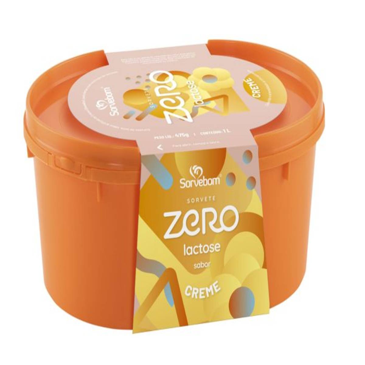 Sorvete Sorvebom Zero Lactose Creme 1 l