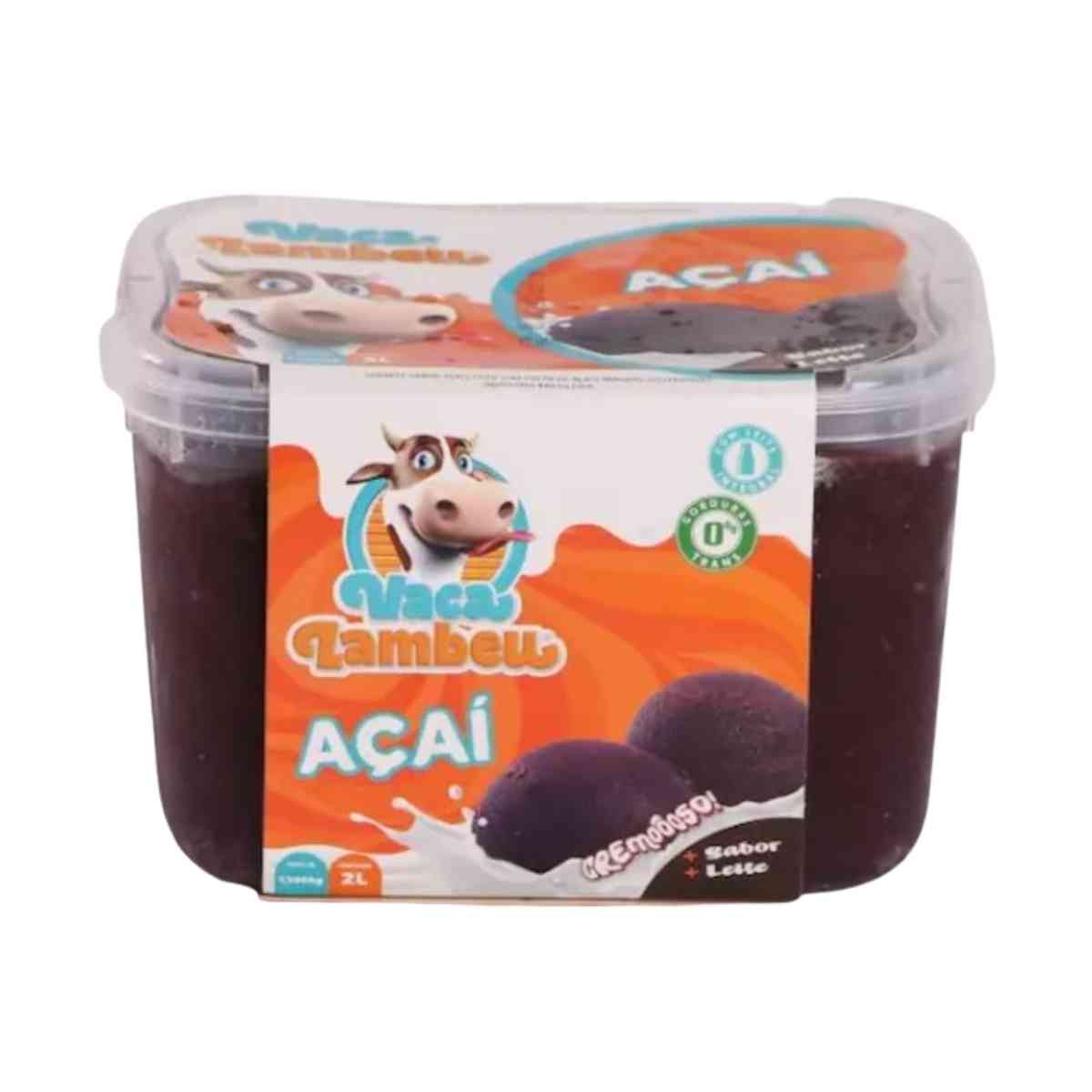 Sorvete Açaí Vaca Lambeu 2 Litros