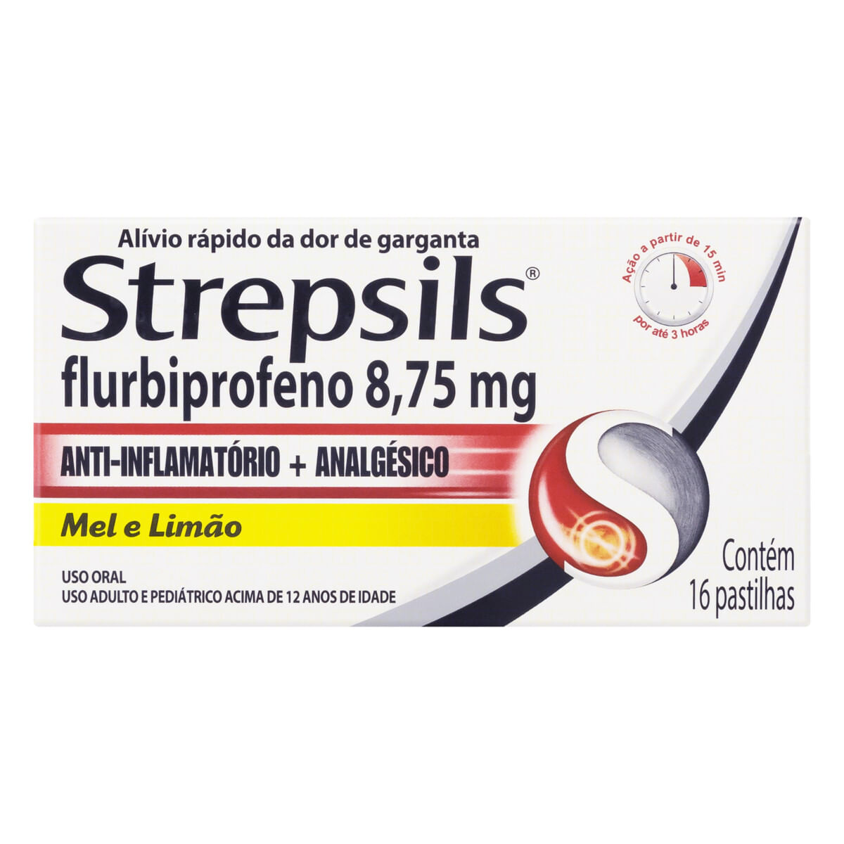 Strepsils 8,75mg Mel e Limão 16 Pastilhas