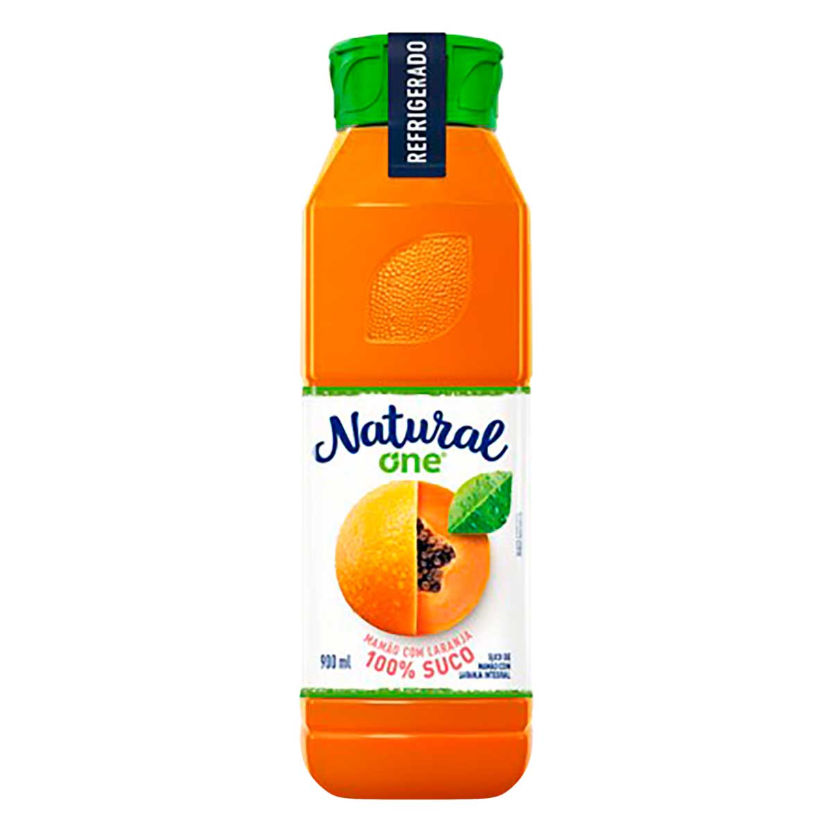 Suco Integral Mamão com Laranja Natural One Refrigerado Garrafa 900 ml