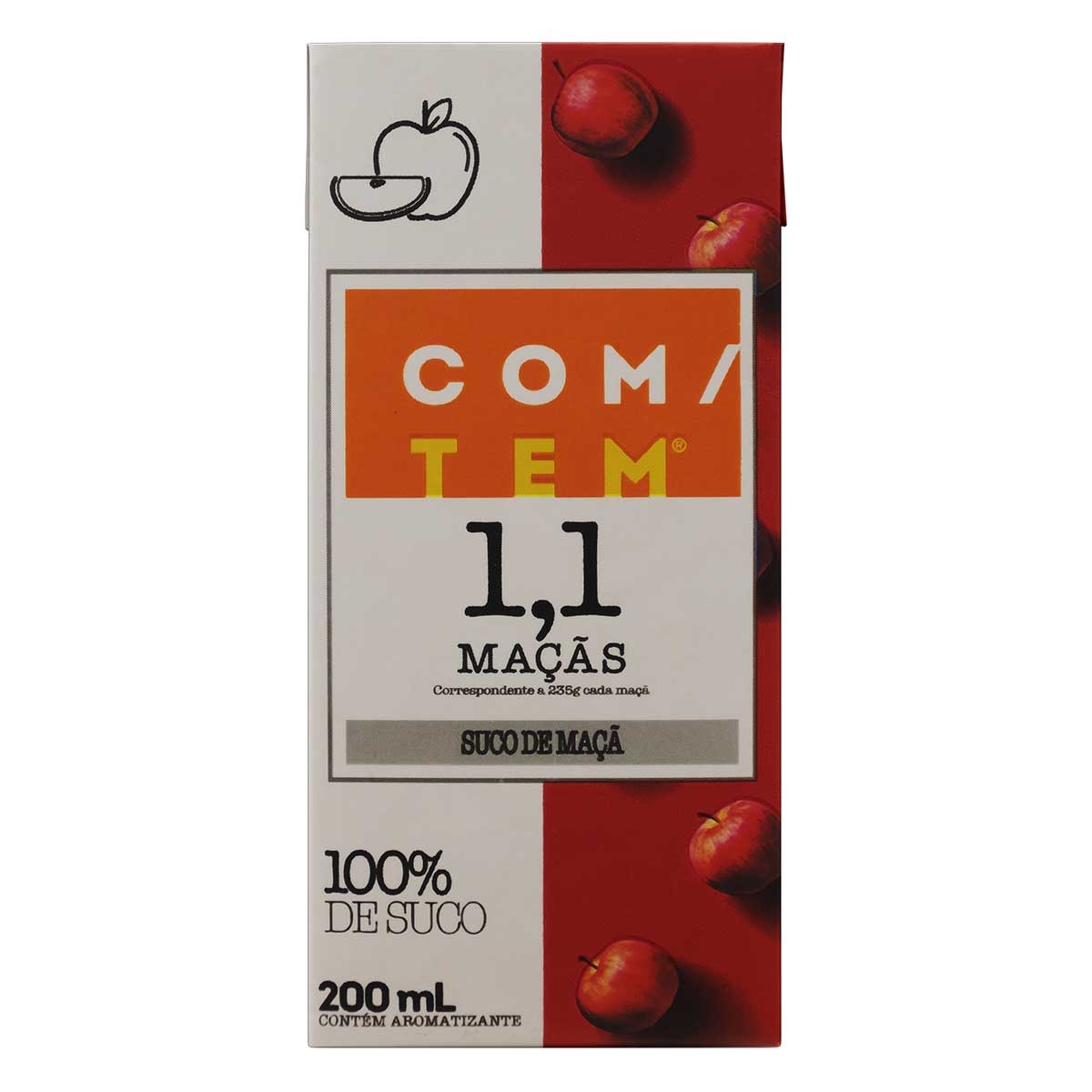 Suco de Maçã Com/Tem 200ml