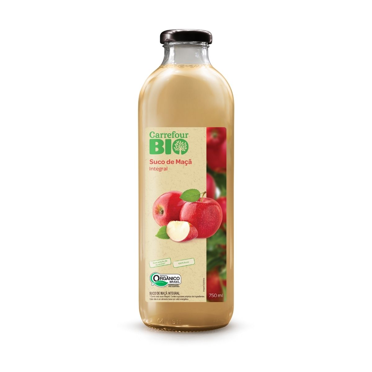 Suco de Maça Integral Orgânico Carrefour Bio 750 ml