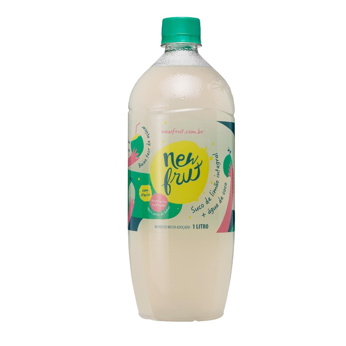 Suco Refrigerante Newfrut Limão com Água Coco Garrafa 1 L