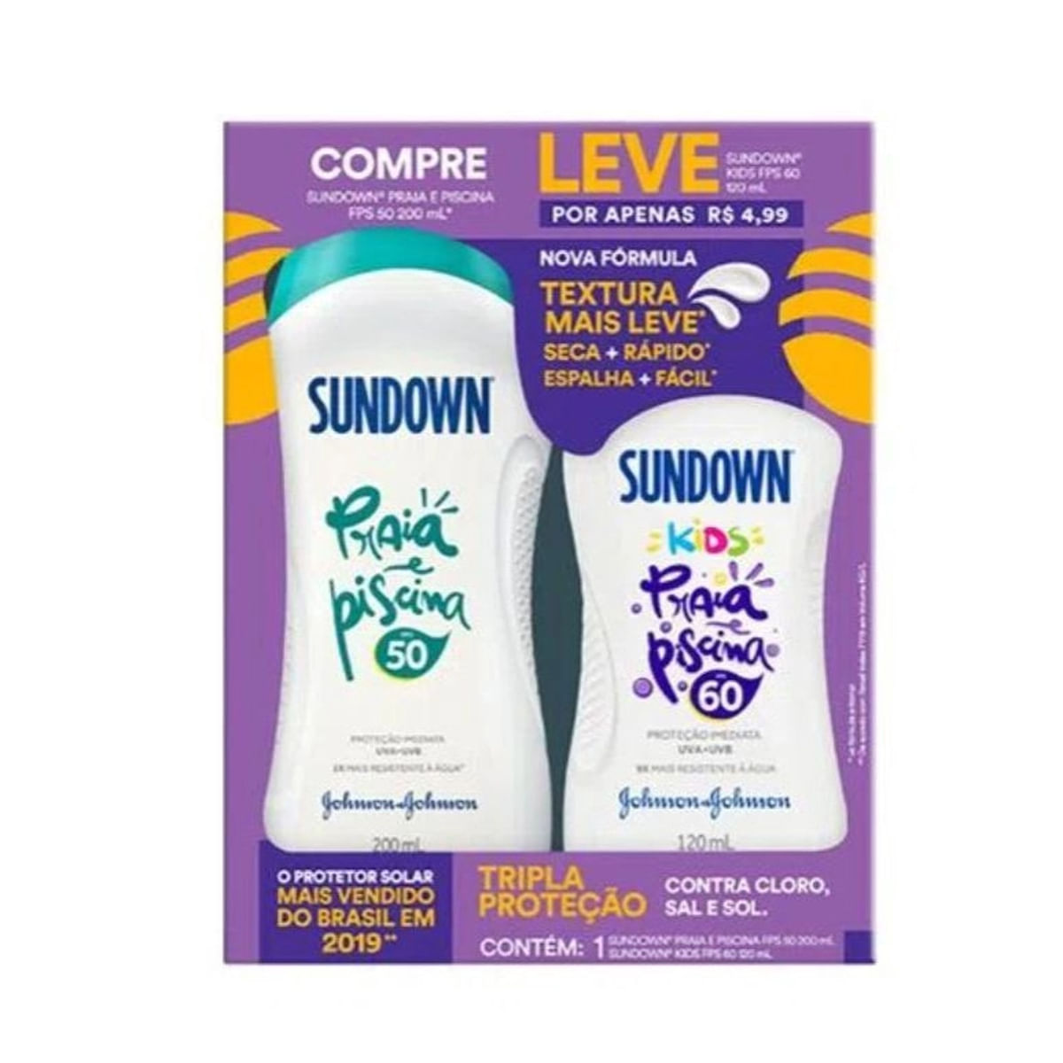 Kit Sundown Fps 50 200 Ml + Kids Sundown Fps 60 120 Ml - Oferta Especial