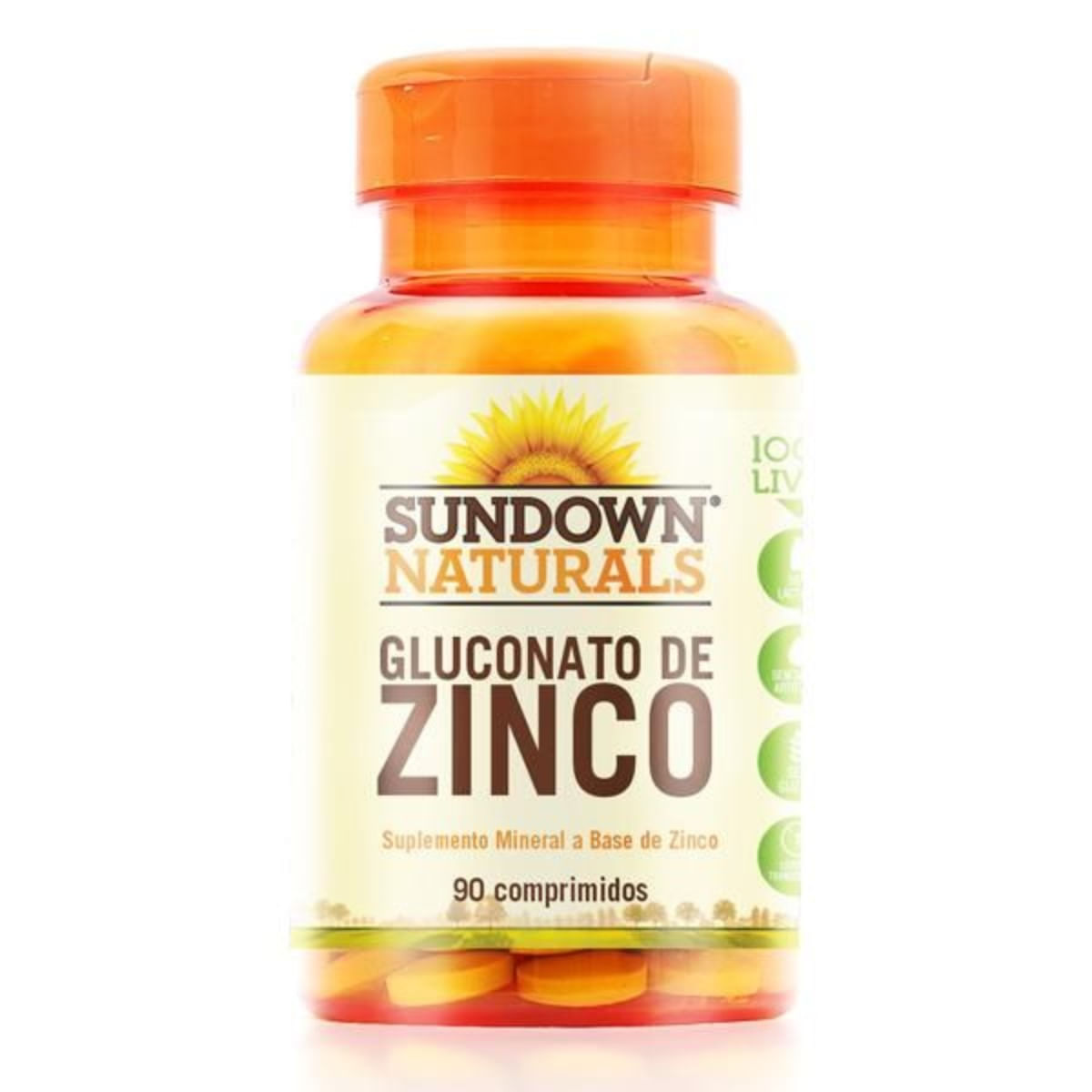 Zinco 7 mg Sundown Vitaminas 90 comprimidos