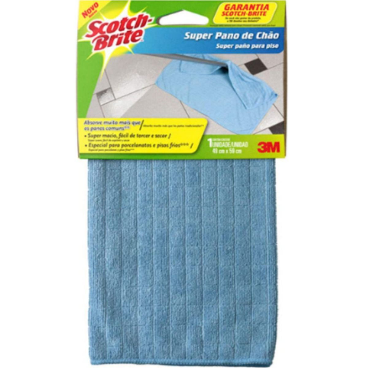 Pano de Chão Scotch Brite 3M Azul