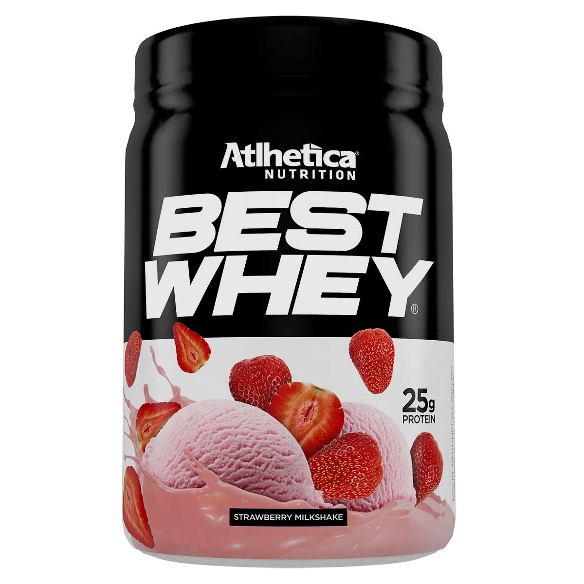 Suplemento Best Whey 25 g Protein Strawberry Milkshake Atlhetica Nutrition 450 g