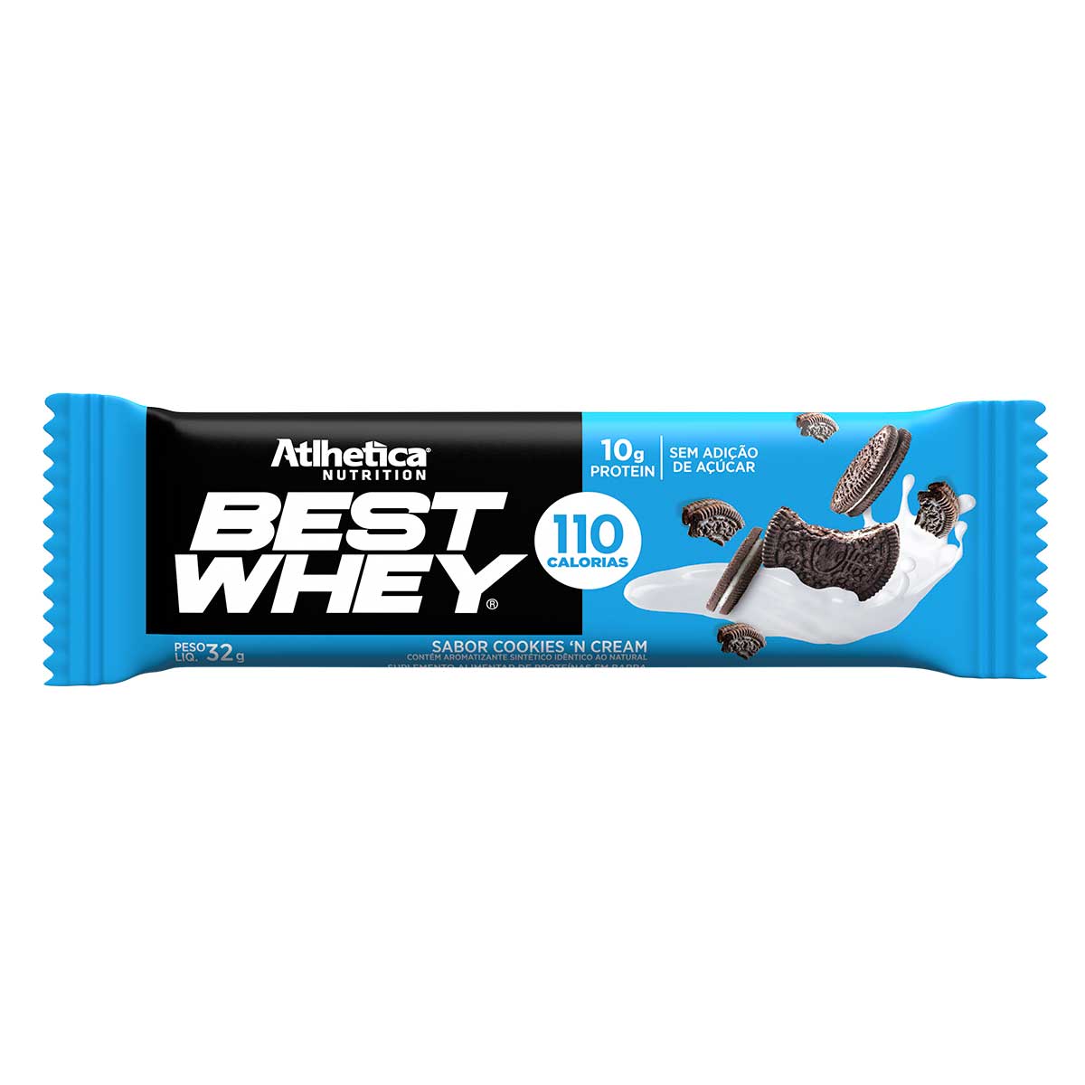 Suplemento Best Whey Bar Cookies&amp;Cream Atlhetica Nutrition 32 g