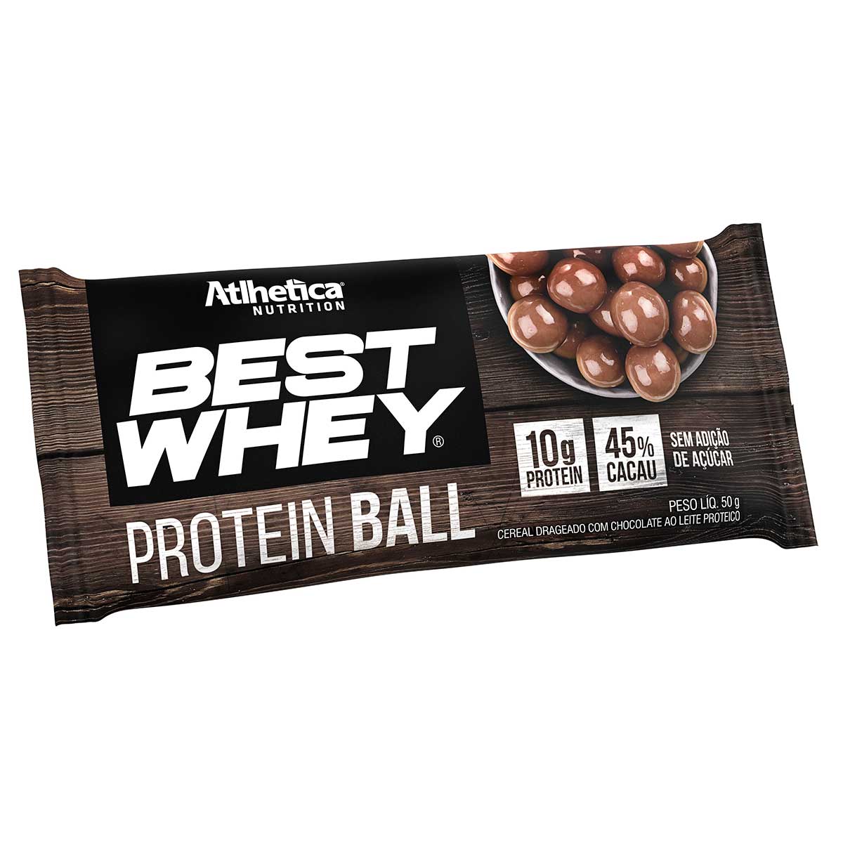 Suplemento Best Whey Protein Ball Chocolate ao Leite Atlhetica Nutrition 50 g