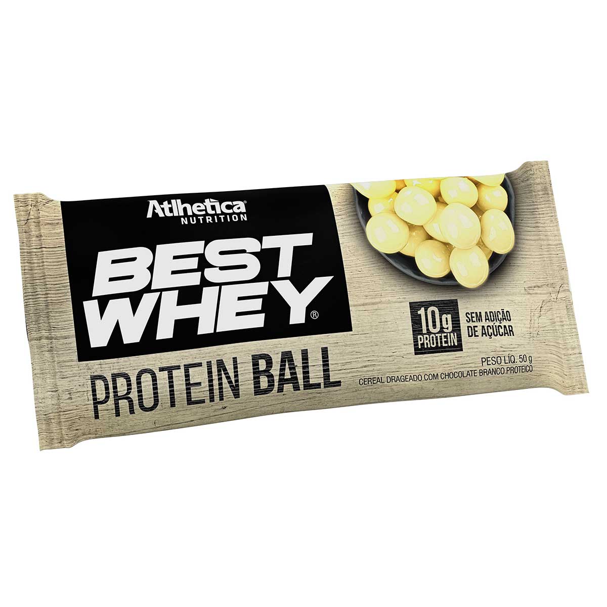 Suplemento Best Whey Protein Ball Chocolate Branco Atlhetica Nutrition 50 g