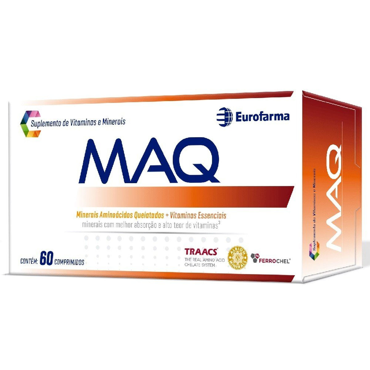 Suplementos de Vitaminas e Minerais Maq Eurofarma 60 Comprimidos