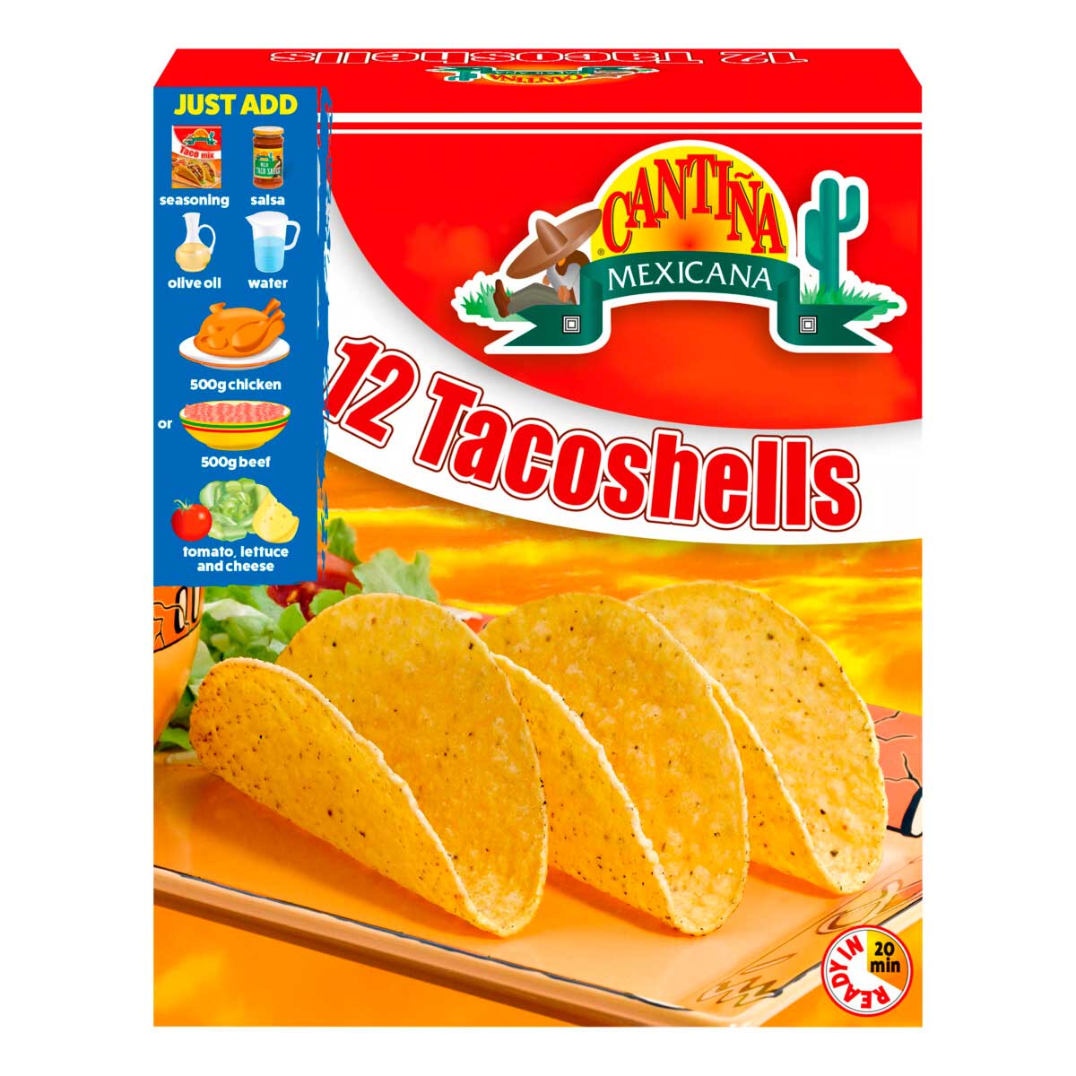 Taco Shells Cantiña Mexicana 150g 12 Unidades