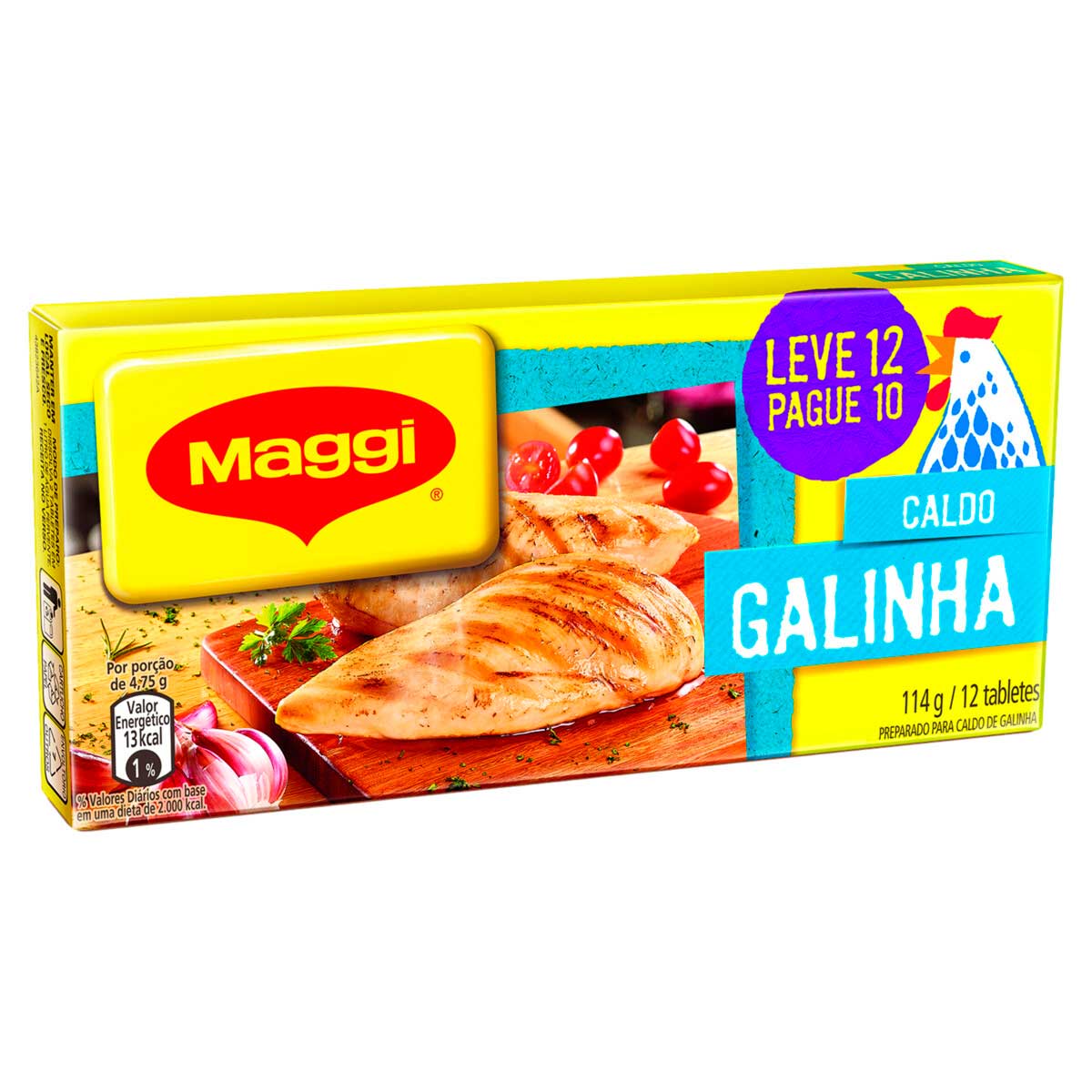 Caldo em Tablete Galinha Maggi 114g Leve 12 Pague 10 Unidades